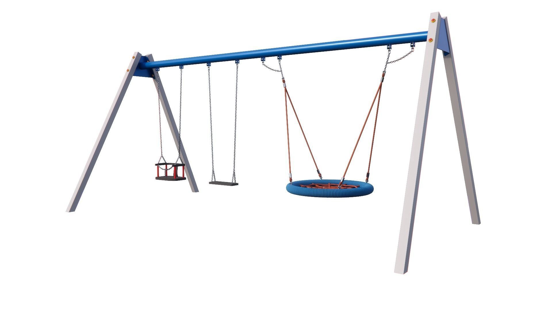 Bird nest swing seats 3D model_1