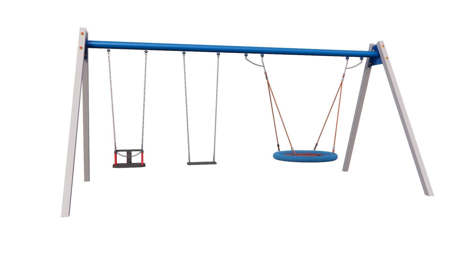 Bird nest swing seats 3D model_2
