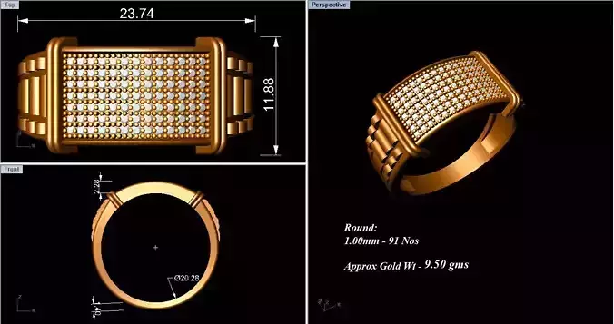 GENTS RING FEMALE RING 130 FILES