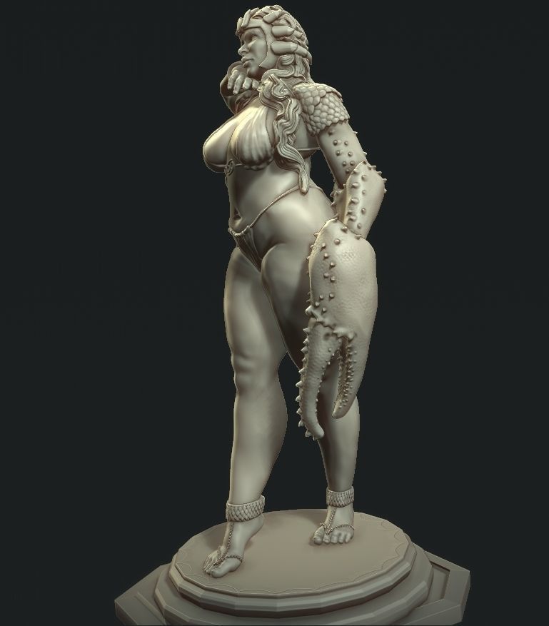 goddess of the cancer sign 3D print model_3