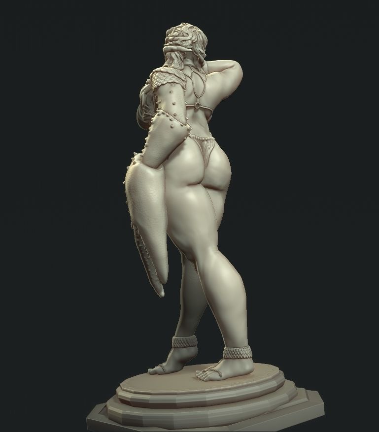 goddess of the cancer sign 3D print model_4