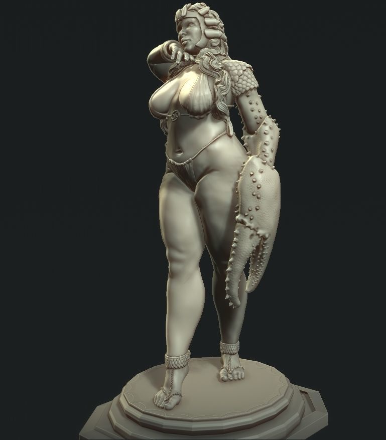 goddess of the cancer sign 3D print model_2