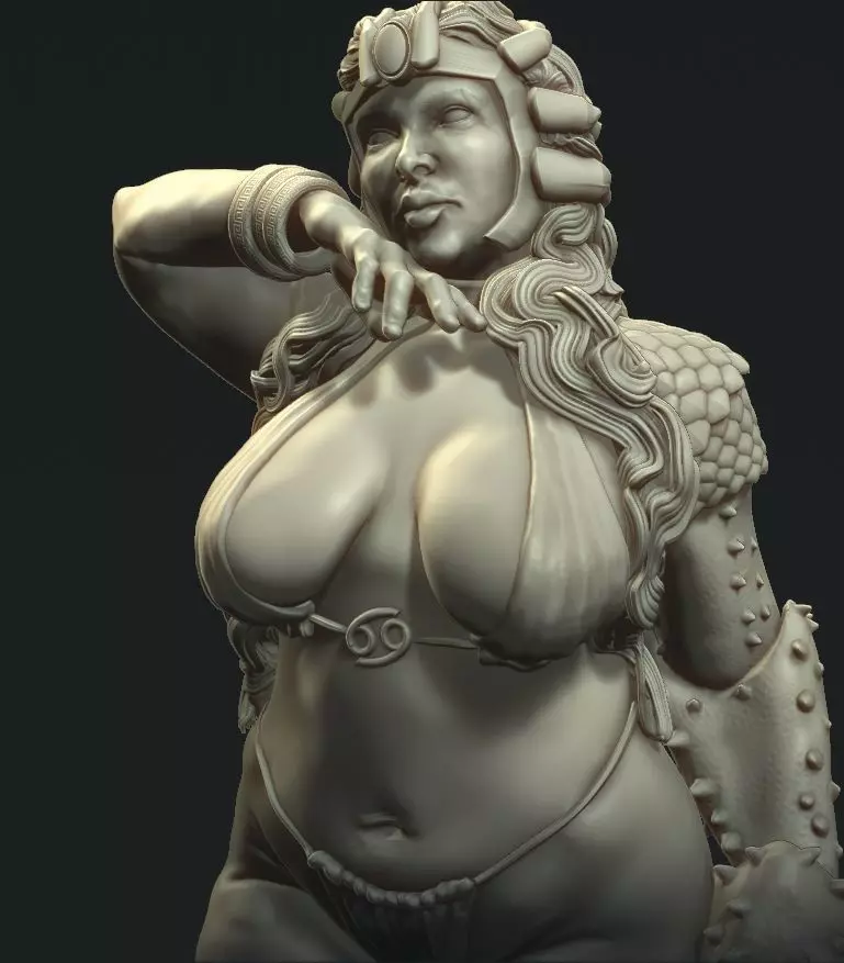goddess of the cancer sign 3D print model_0