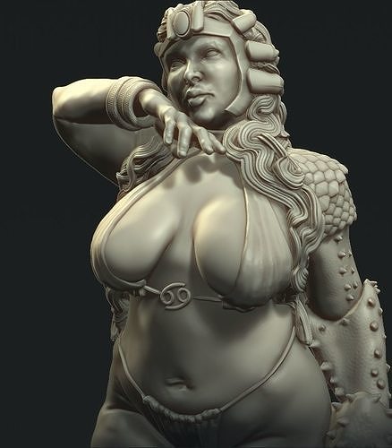 goddess of the cancer sign 3D print model