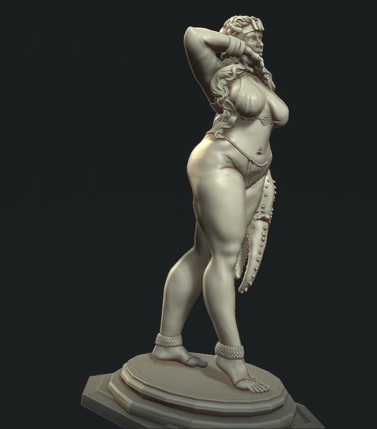 goddess of the cancer sign 3D print model_6