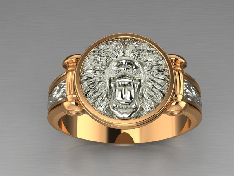 Bear roar jewerly ring 3D print model 3D print model_18