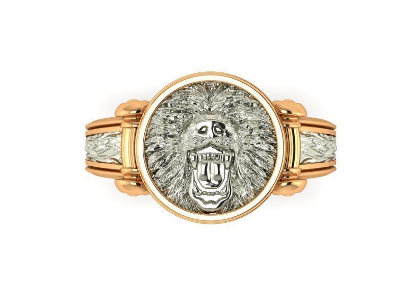 Bear roar jewerly ring 3D print model 3D print model_21