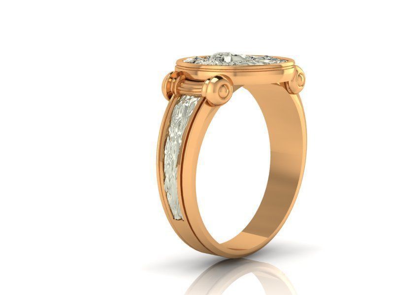 Bear roar jewerly ring 3D print model 3D print model_20