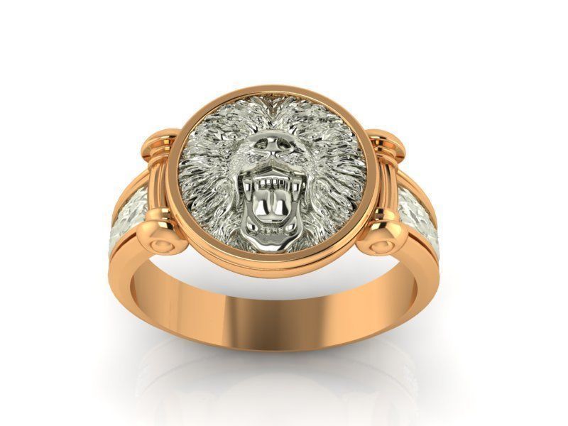 Bear roar jewerly ring 3D print model 3D print model_22