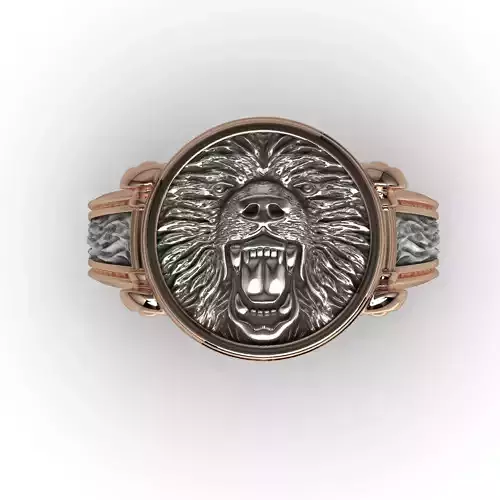 Bear roar jewerly ring 3D print model