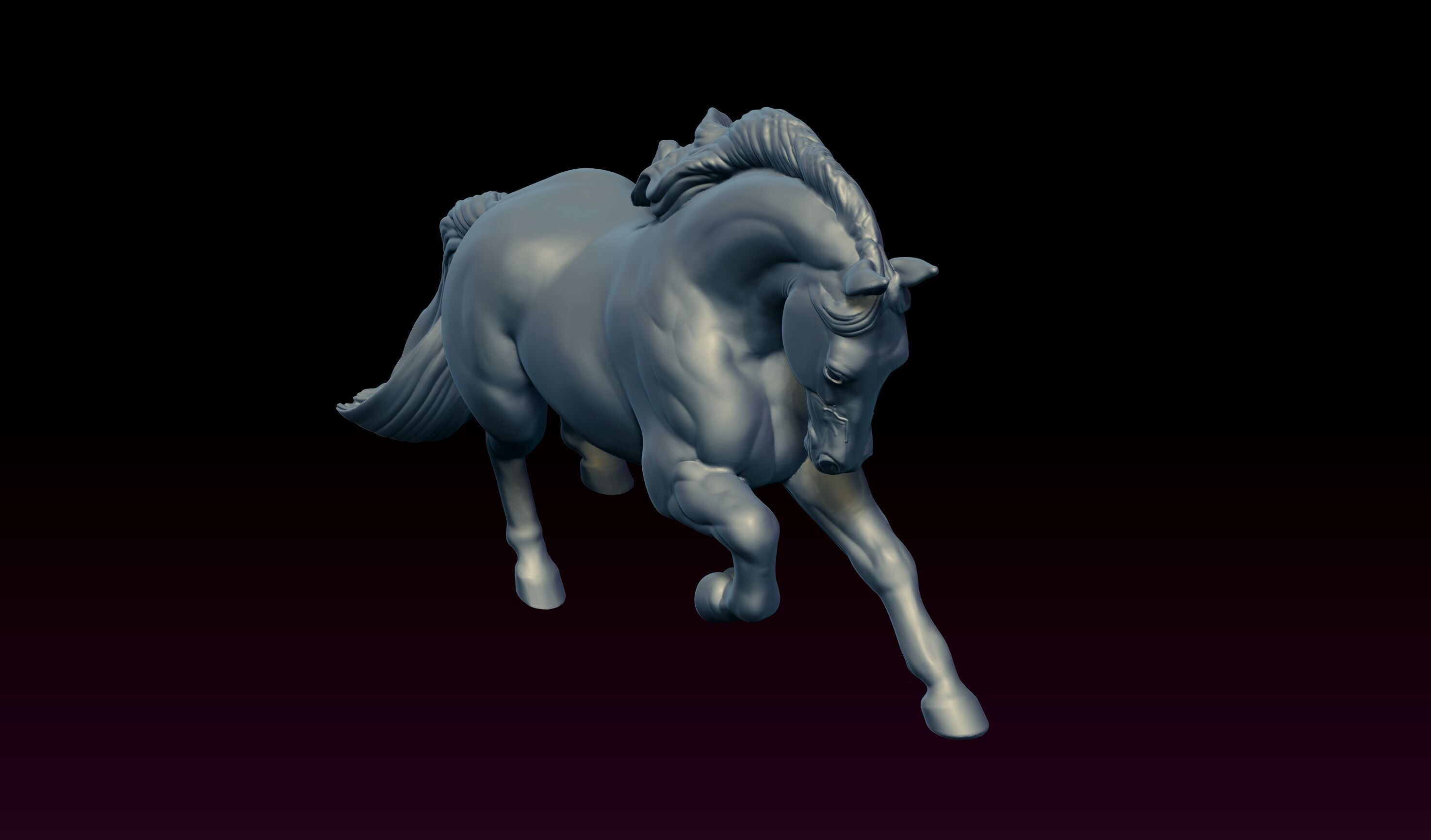 Rearing Horse 3D print model_8