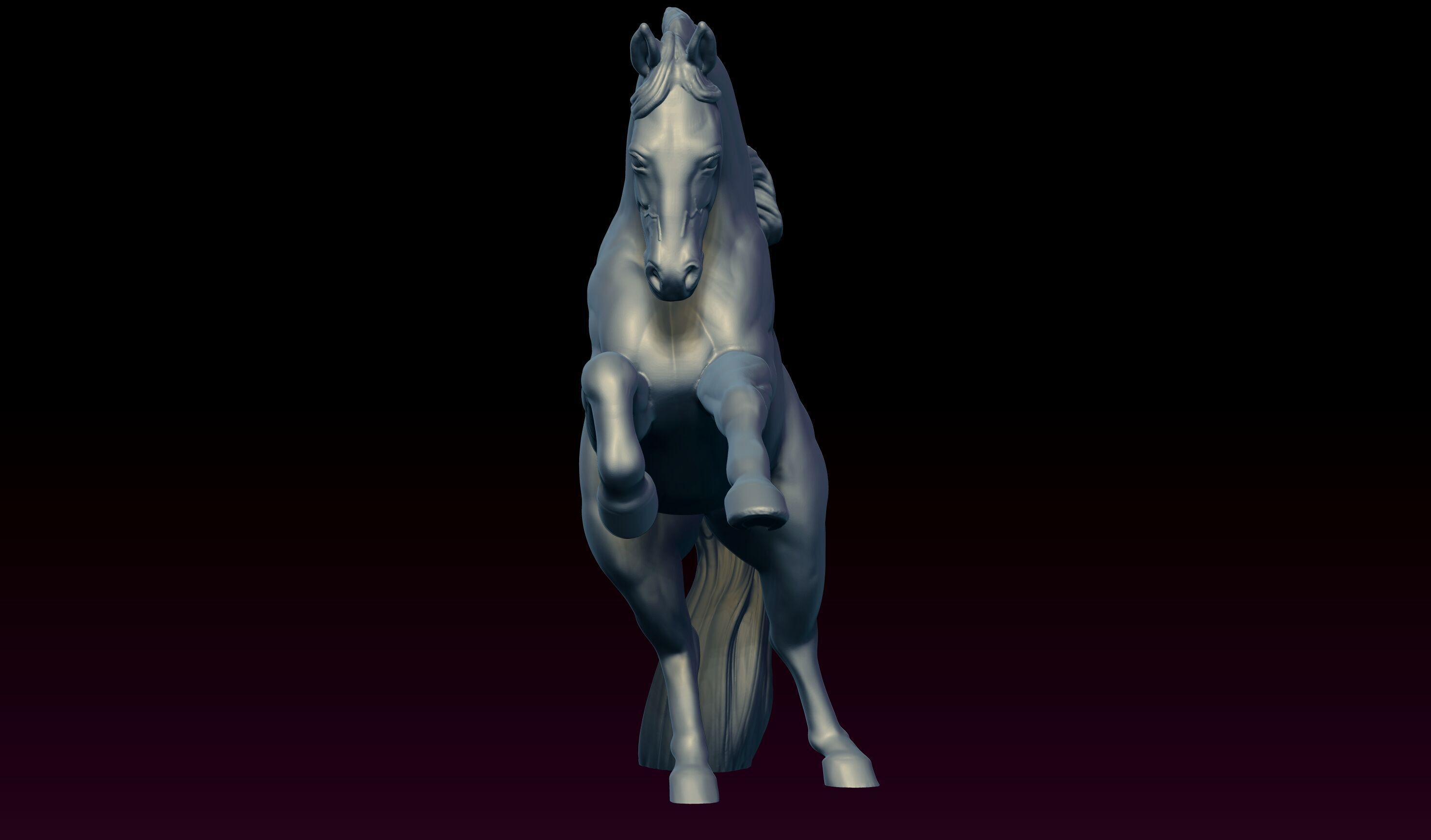 Rearing Horse 3D print model_2