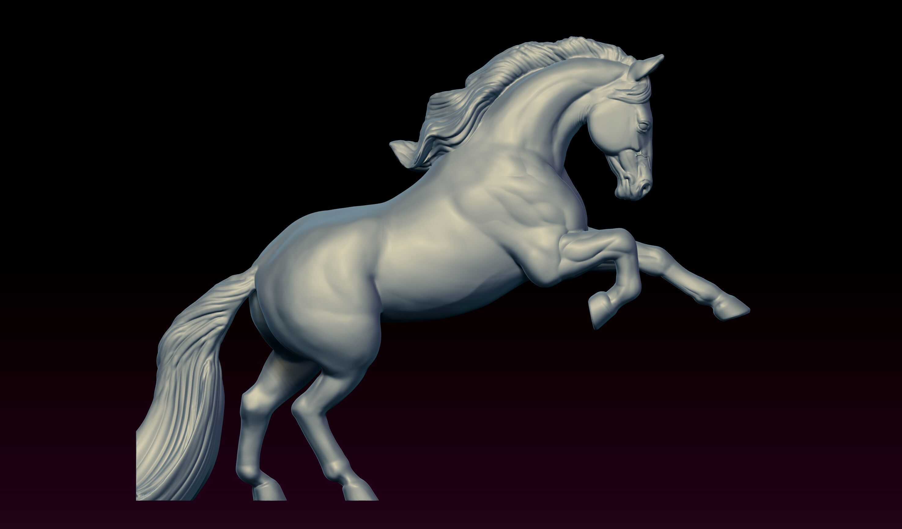Rearing Horse 3D print model_4