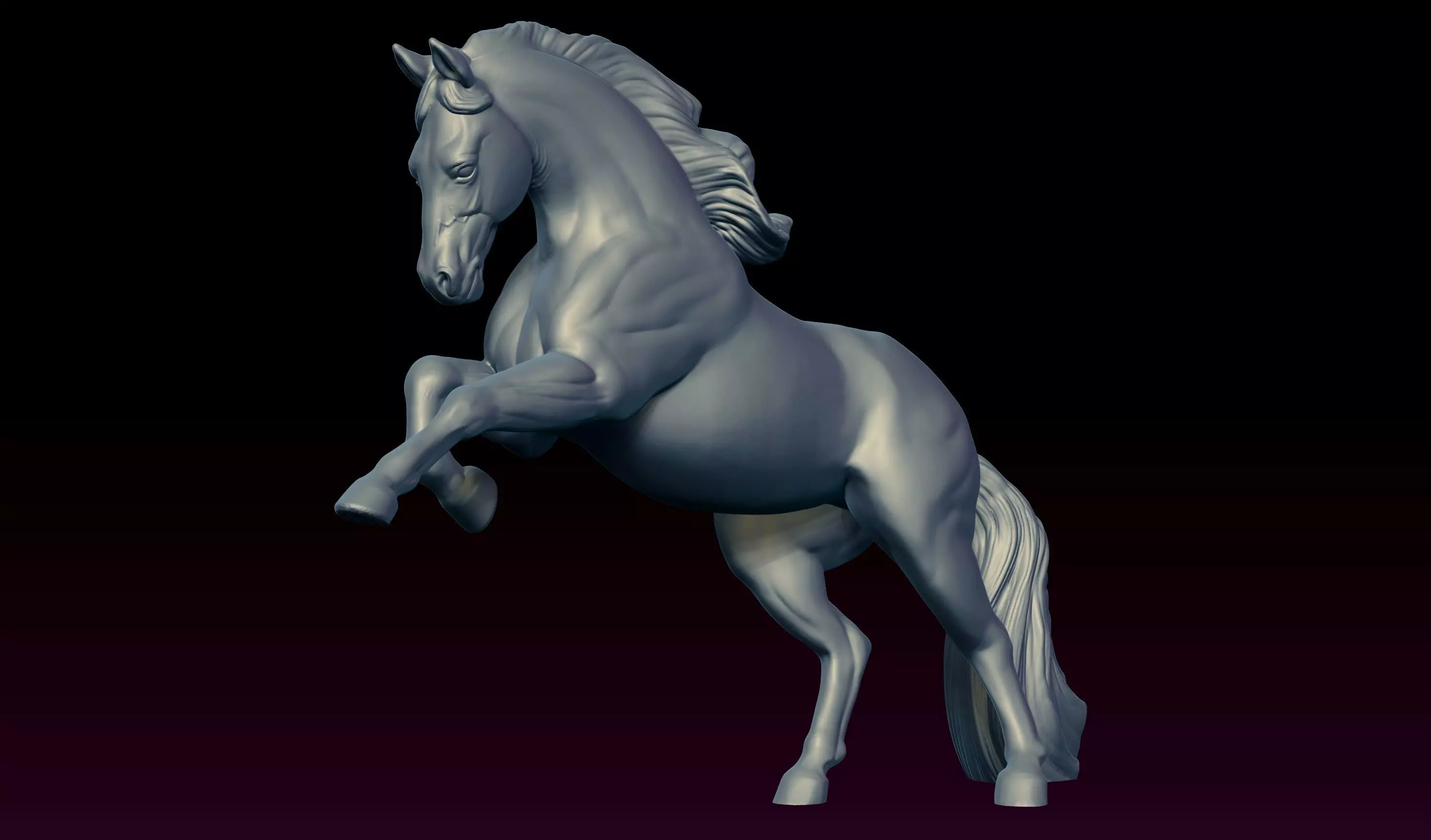 Rearing Horse 3D print model_0