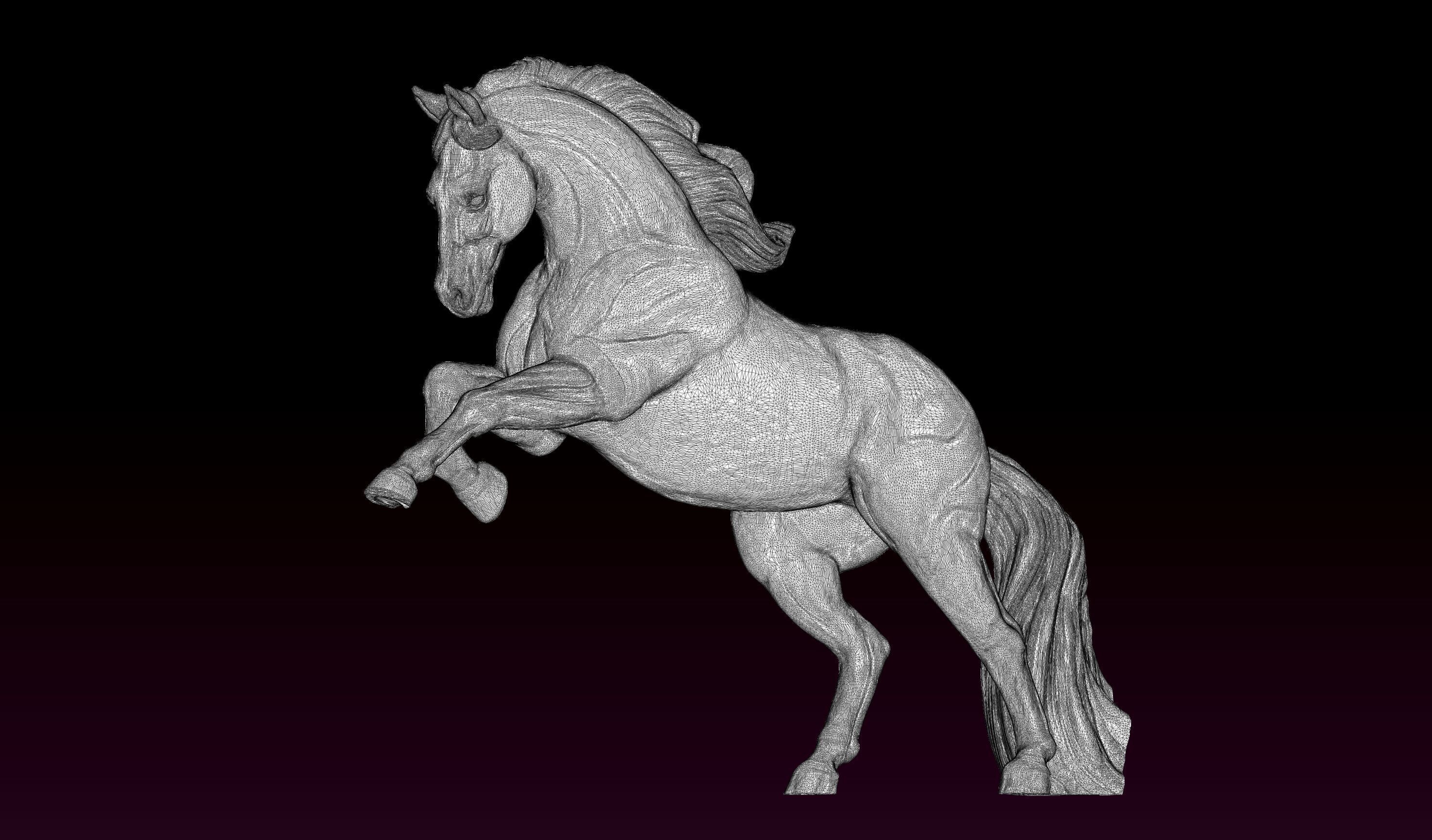 Rearing Horse 3D print model_7