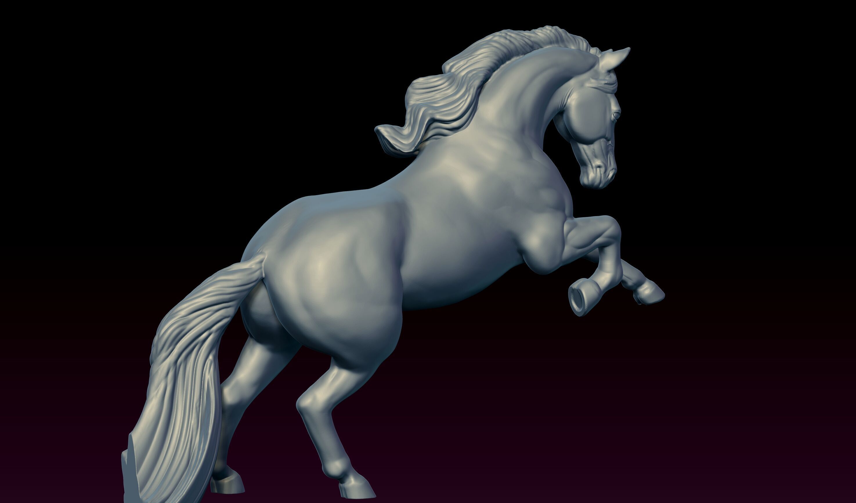 Rearing Horse 3D print model_5