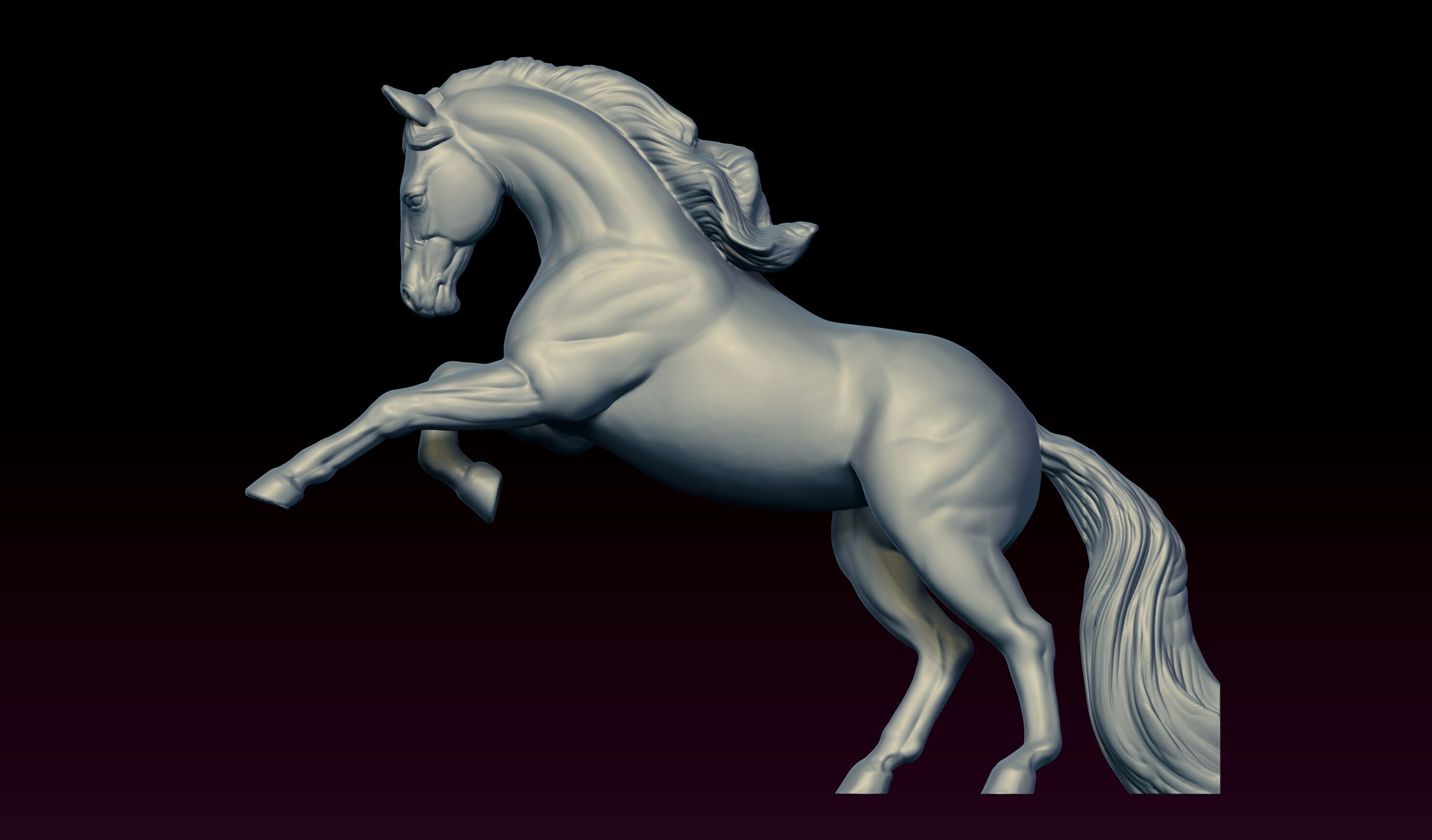 Rearing Horse 3D print model_1