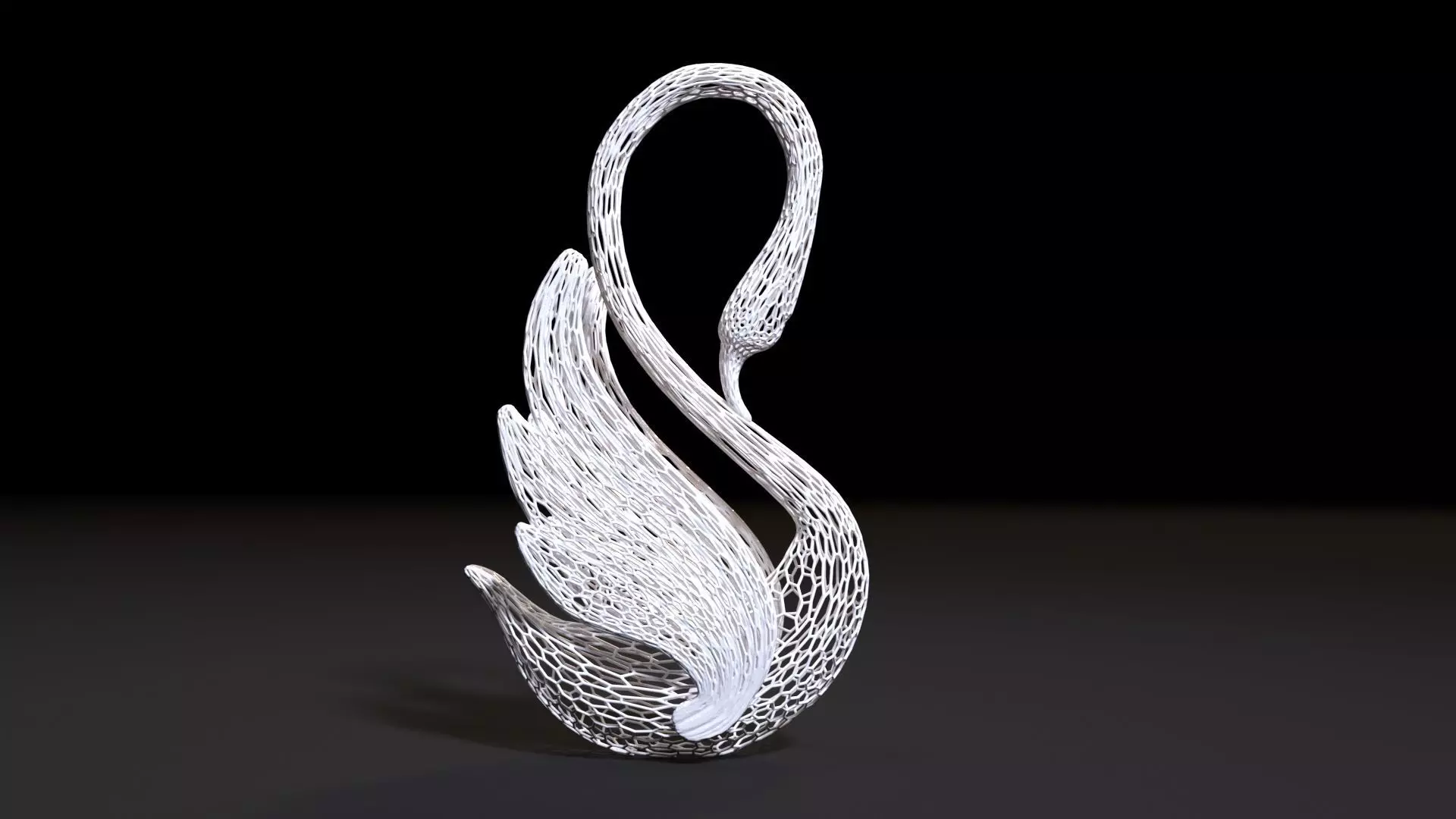 Decorative swan 3D print model_0