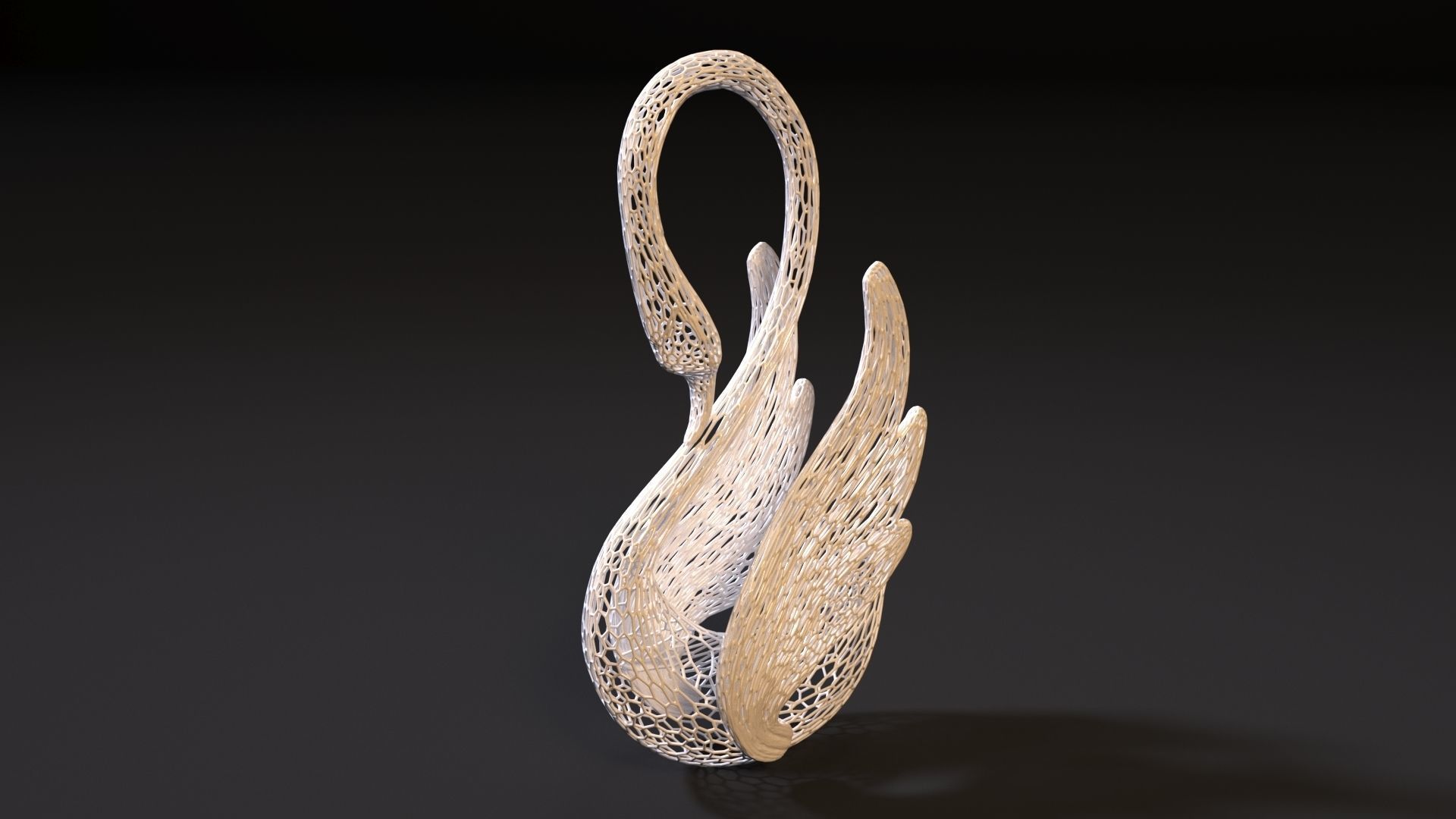 Decorative swan 3D print model_1