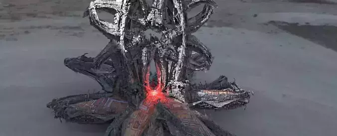 Hydra Dark Stone Sci fi monoliths Starfish Castle path 