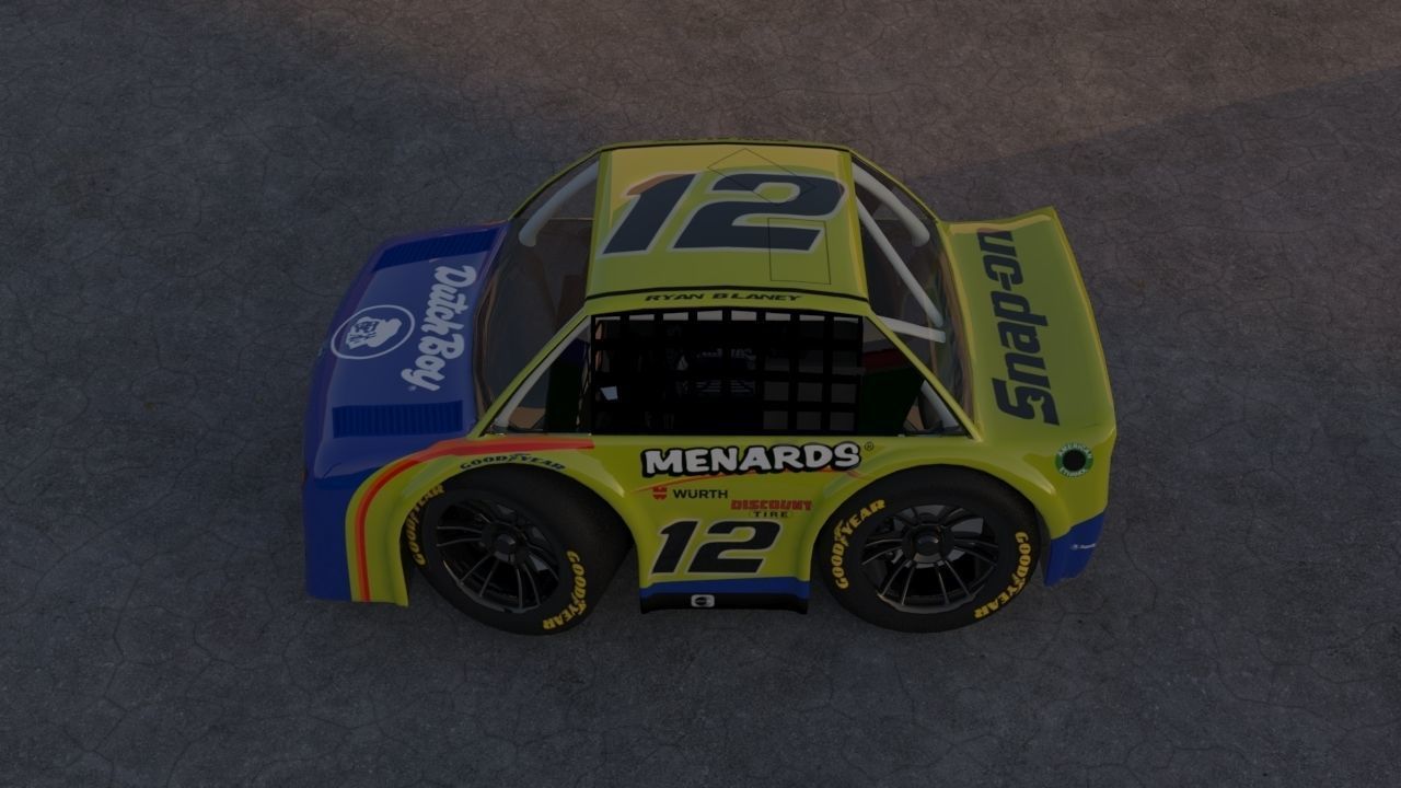 Ryan Blaney Nascar Team Penske 2023 Tiny Car Low-poly 3D model_3