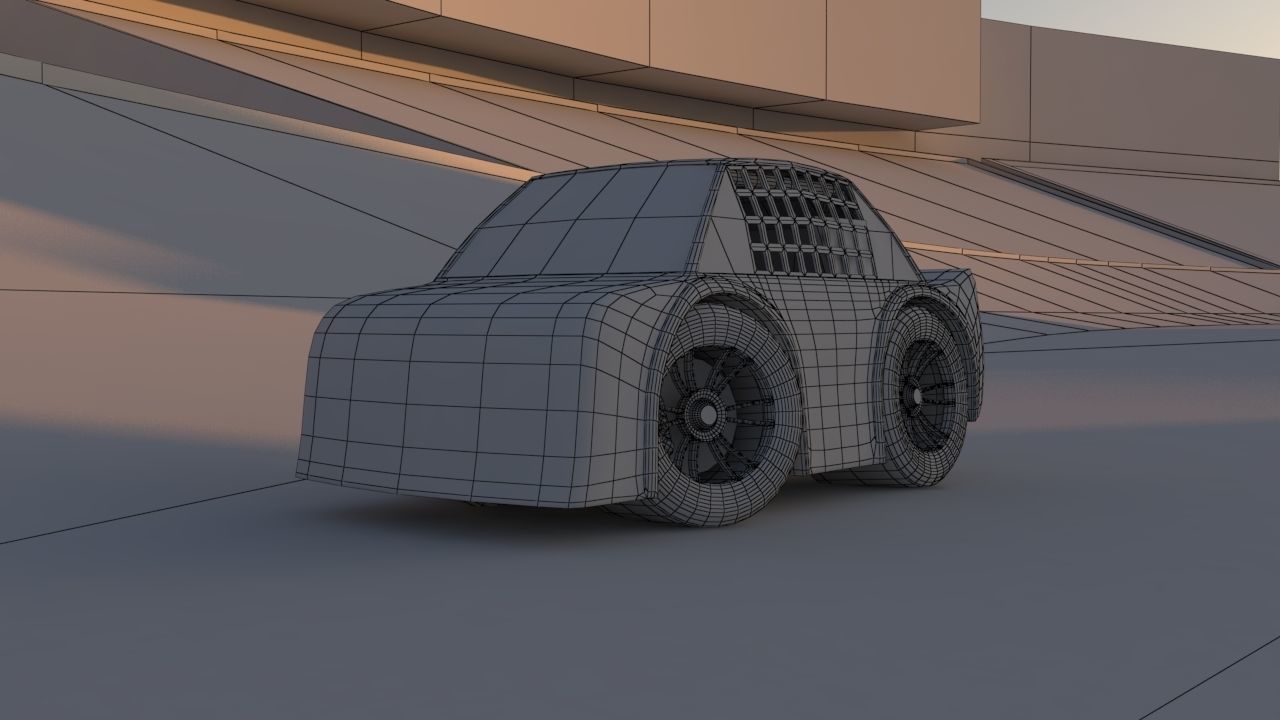 Ryan Blaney Nascar Team Penske 2023 Tiny Car Low-poly 3D model_4