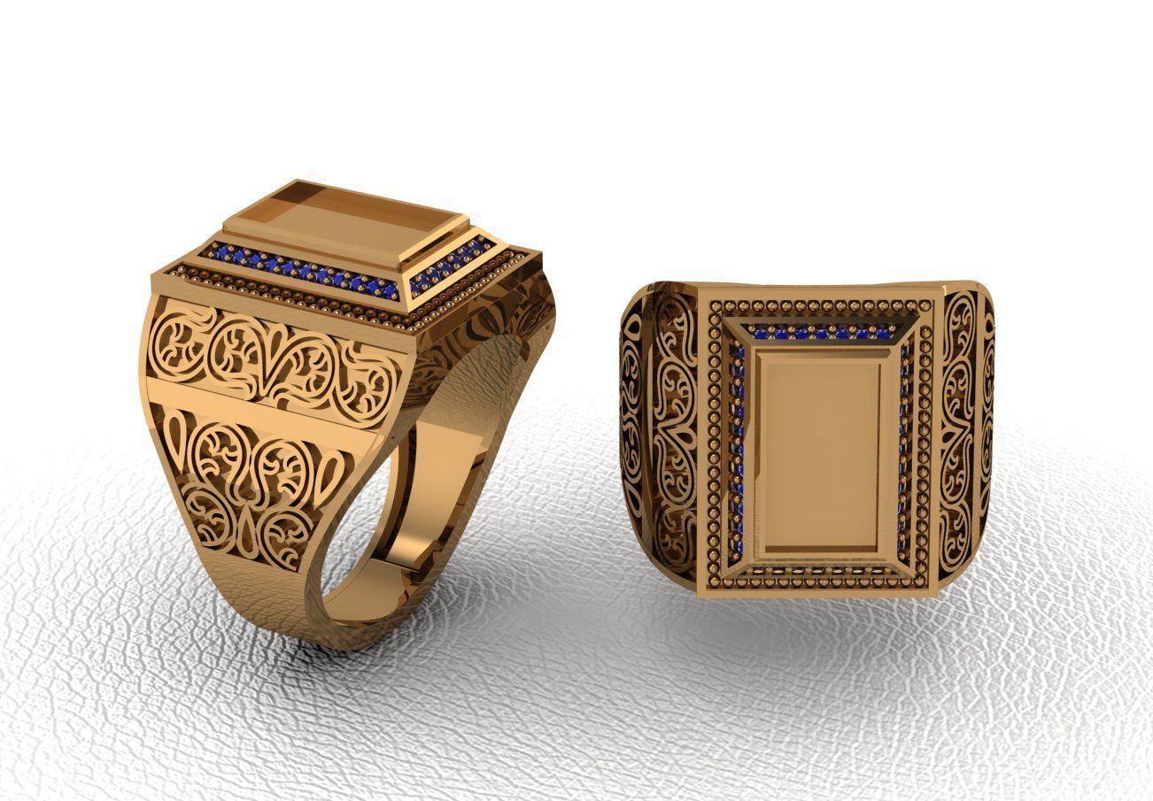 ring 50 pieces drawing 3d rihone drawing ring 3D print model_17