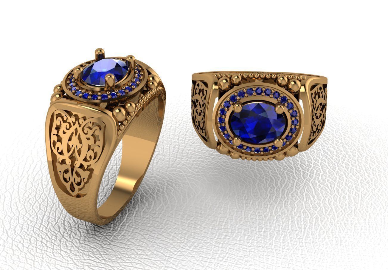 ring 50 pieces drawing 3d rihone drawing ring 3D print model_28