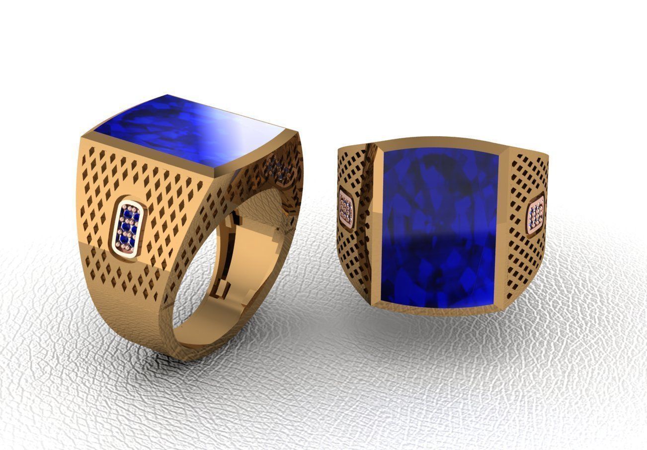 ring 50 pieces drawing 3d rihone drawing ring 3D print model_11