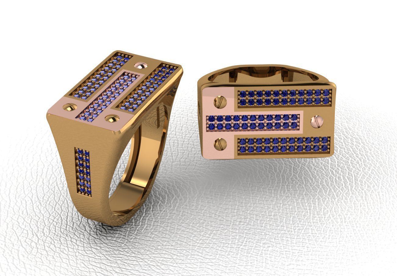 ring 50 pieces drawing 3d rihone drawing ring 3D print model_27