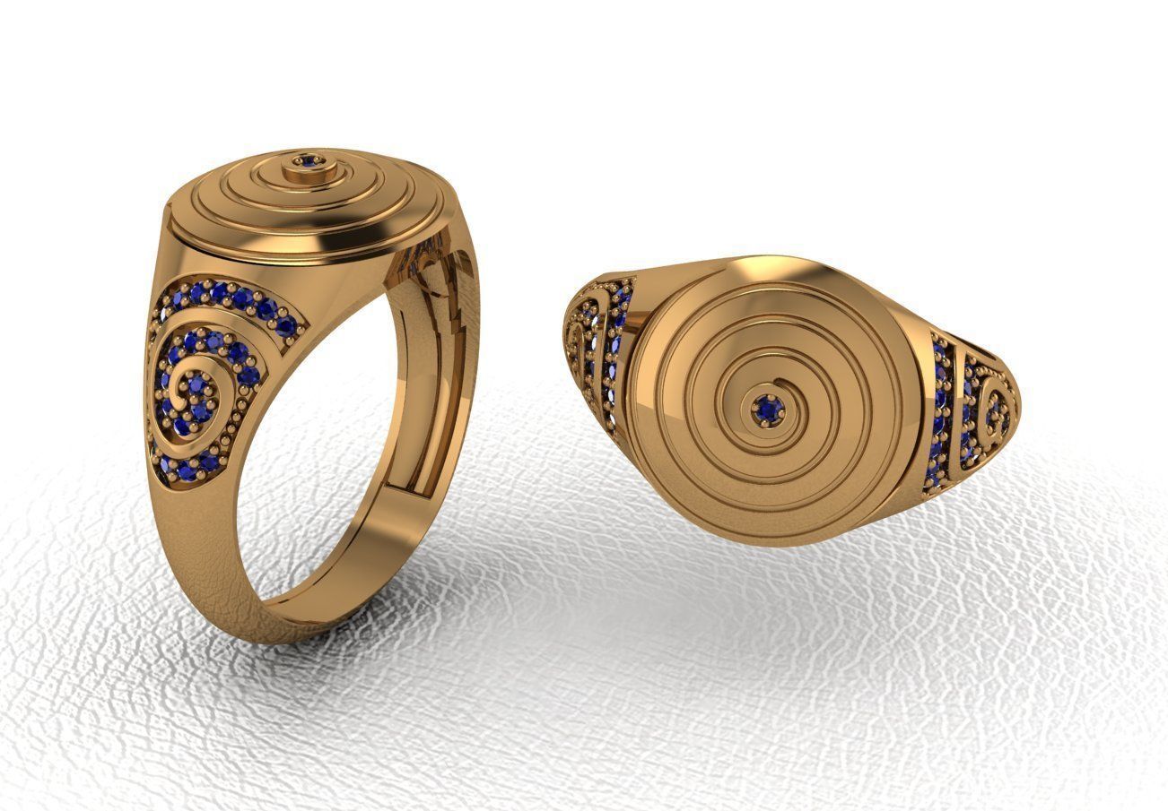 ring 50 pieces drawing 3d rihone drawing ring 3D print model_39