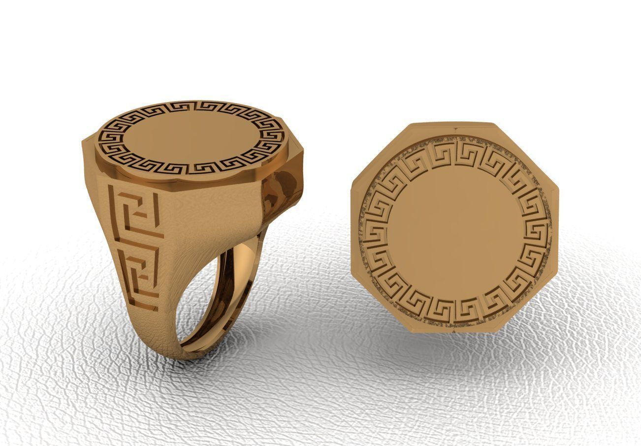 ring 50 pieces drawing 3d rihone drawing ring 3D print model_40