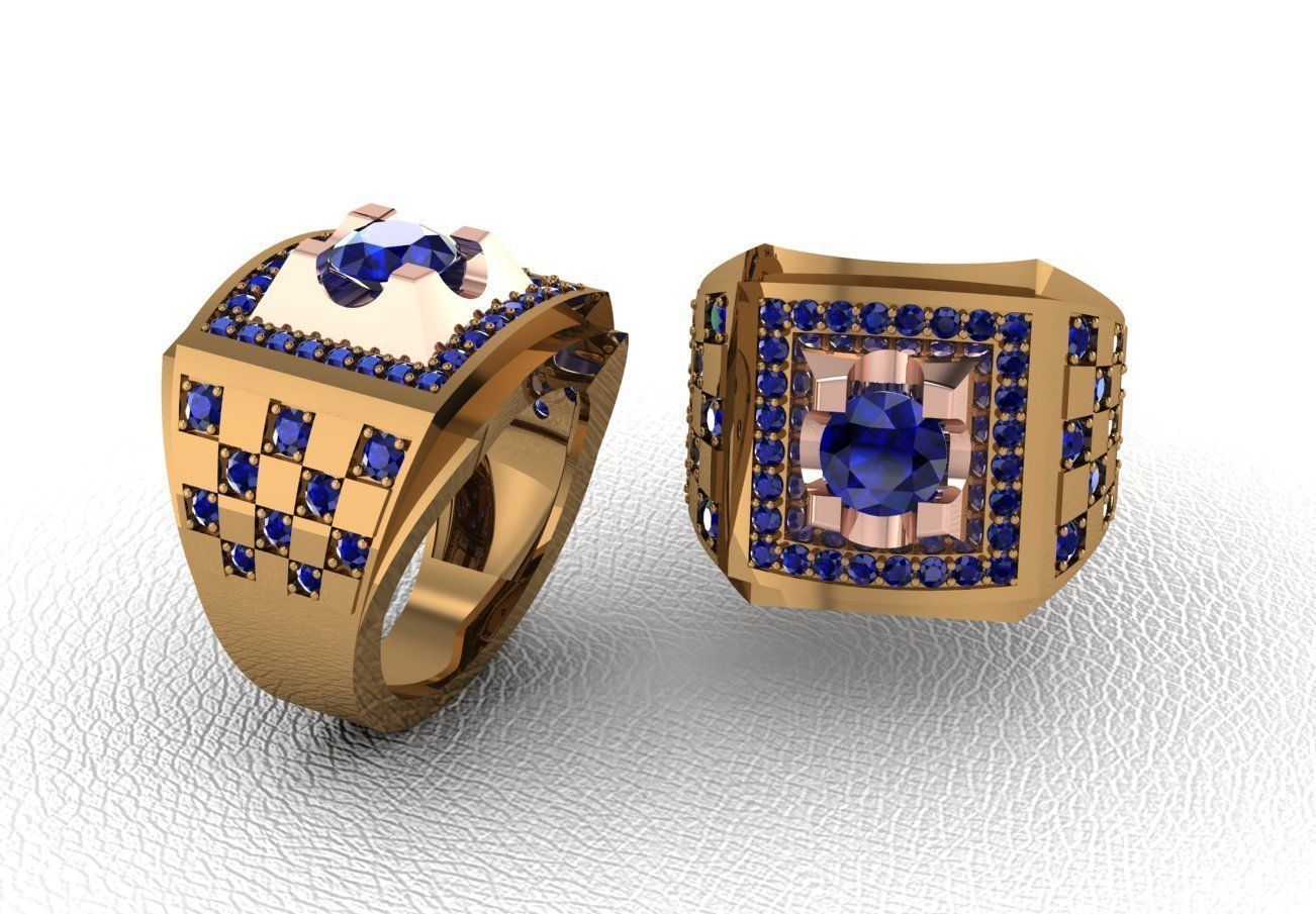 ring 50 pieces drawing 3d rihone drawing ring 3D print model_37