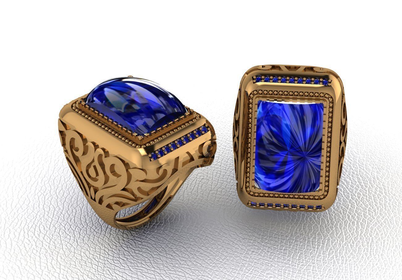 ring 50 pieces drawing 3d rihone drawing ring 3D print model_43