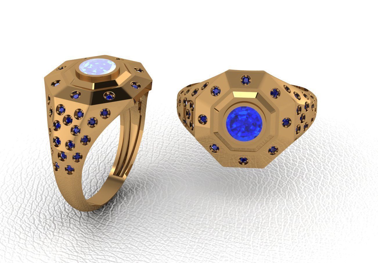 ring 50 pieces drawing 3d rihone drawing ring 3D print model_32