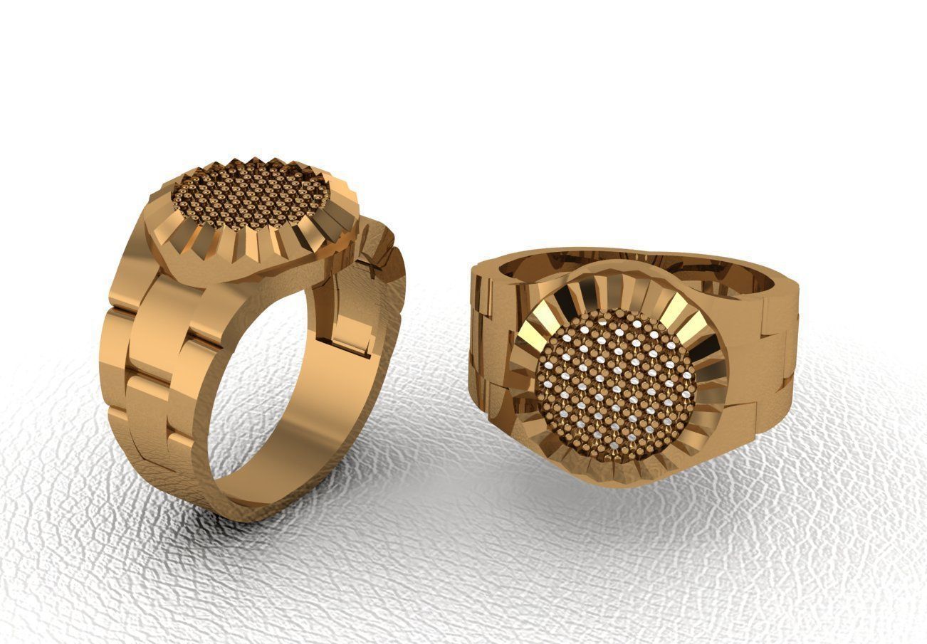ring 50 pieces drawing 3d rihone drawing ring 3D print model_25