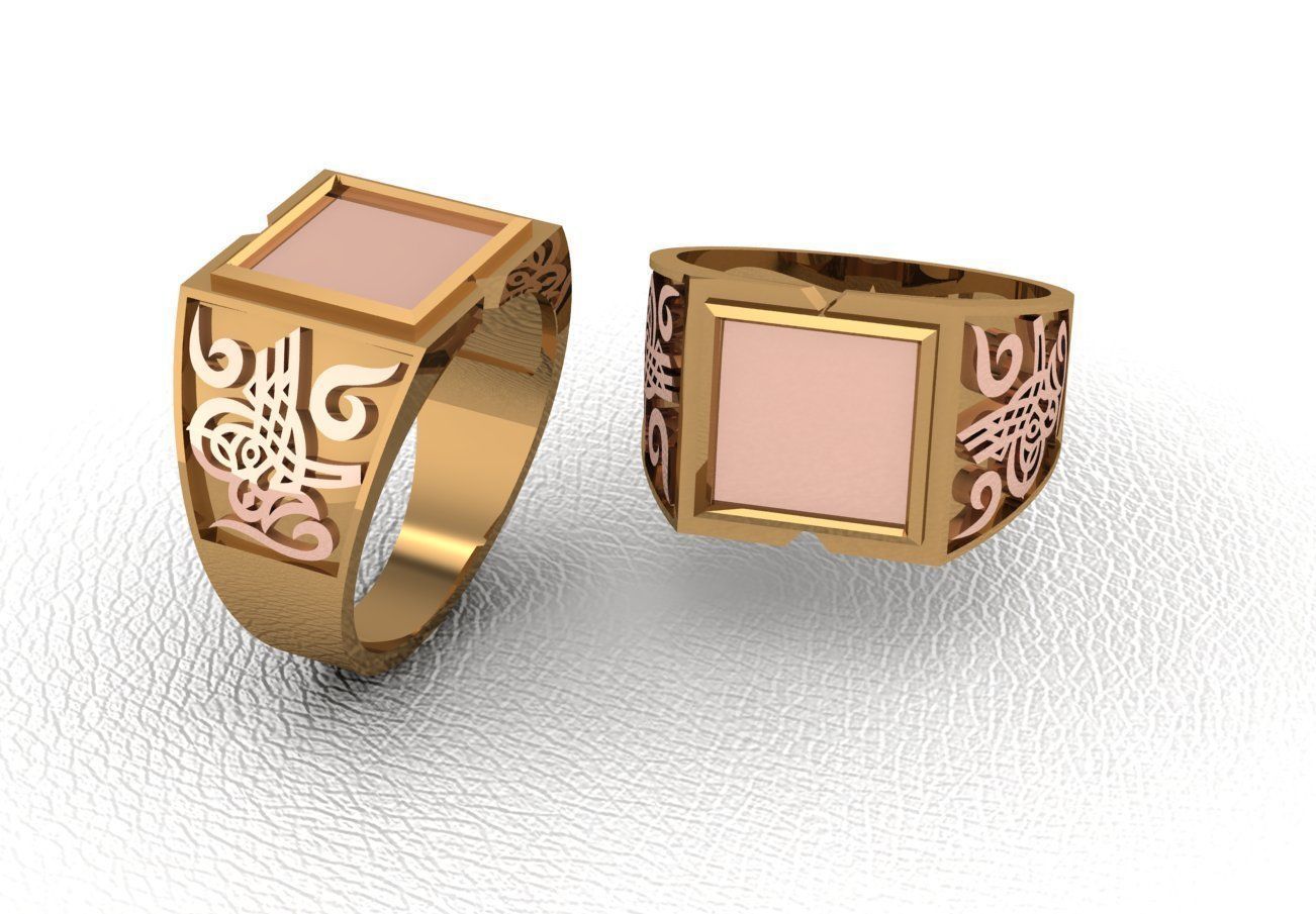 ring 50 pieces drawing 3d rihone drawing ring 3D print model_36