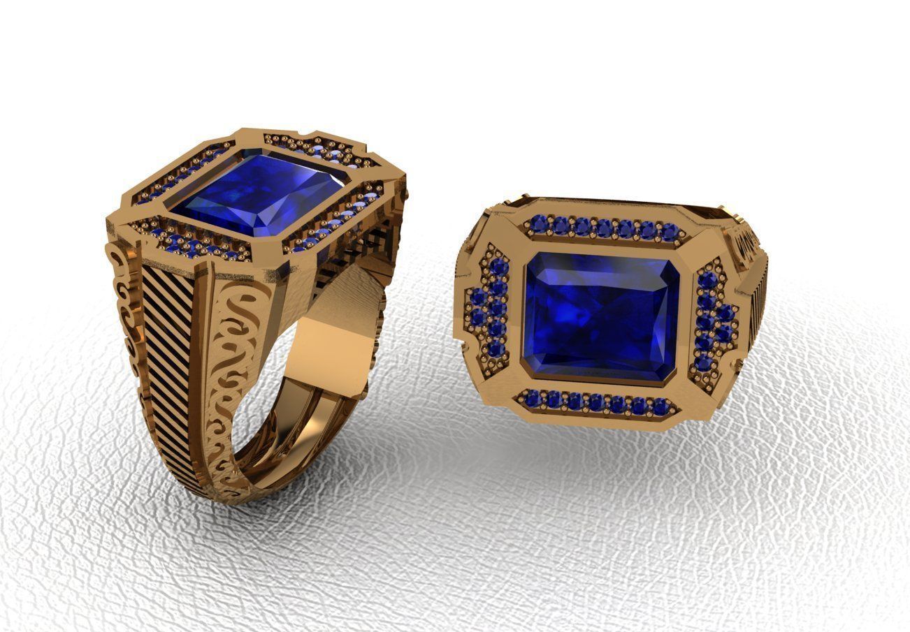 ring 50 pieces drawing 3d rihone drawing ring 3D print model_4