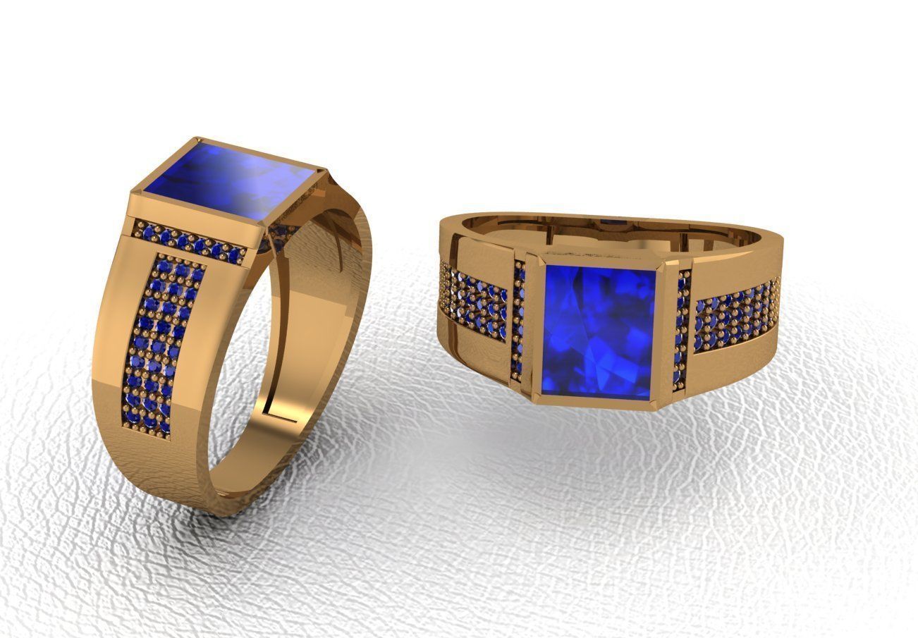 ring 50 pieces drawing 3d rihone drawing ring 3D print model_31