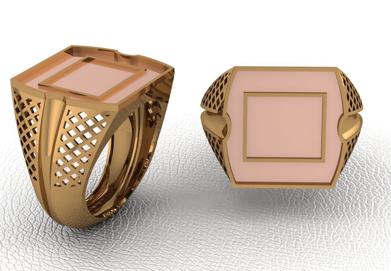 ring 50 pieces drawing 3d rihone drawing ring 3D print model_7