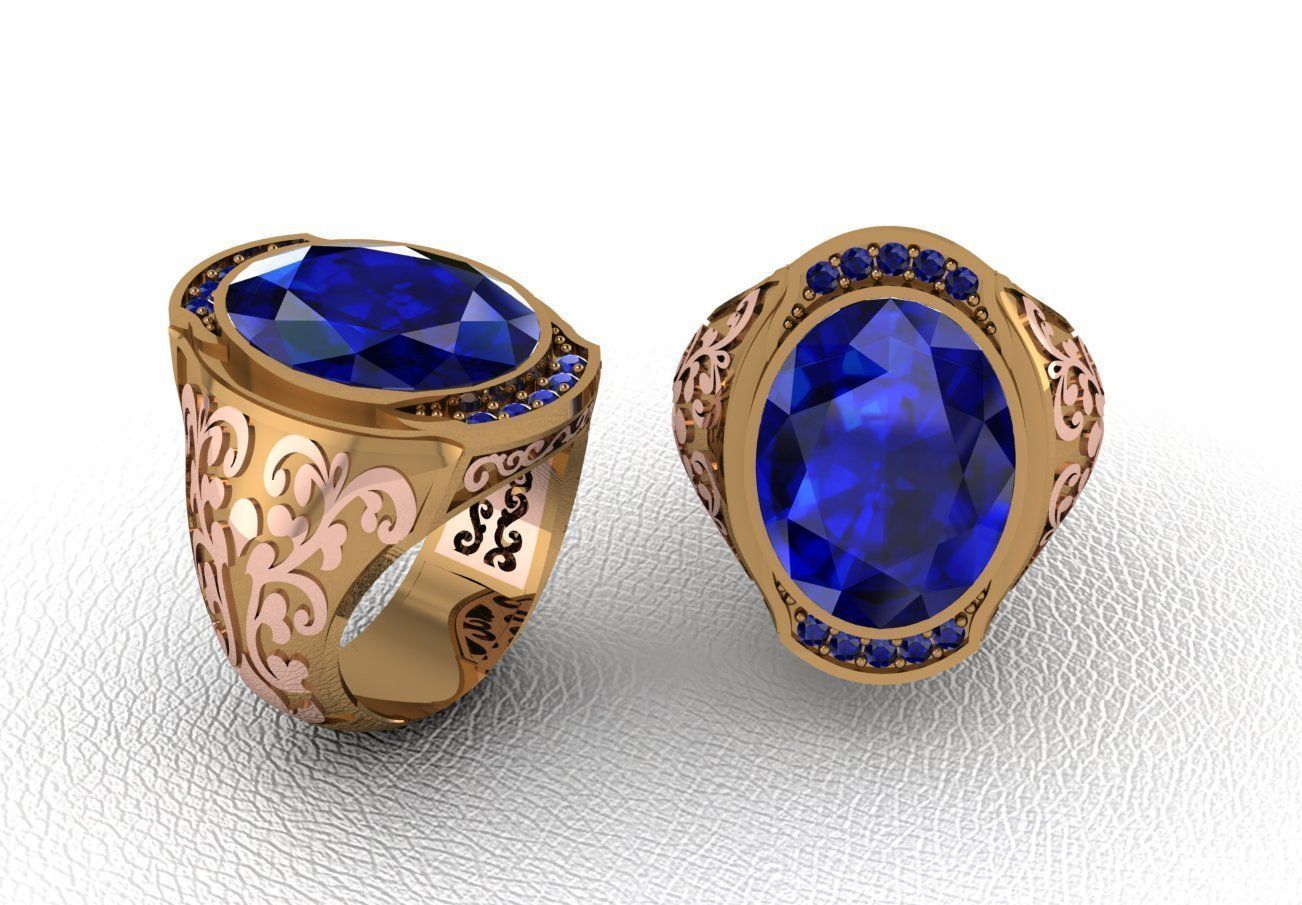 ring 50 pieces drawing 3d rihone drawing ring 3D print model_6