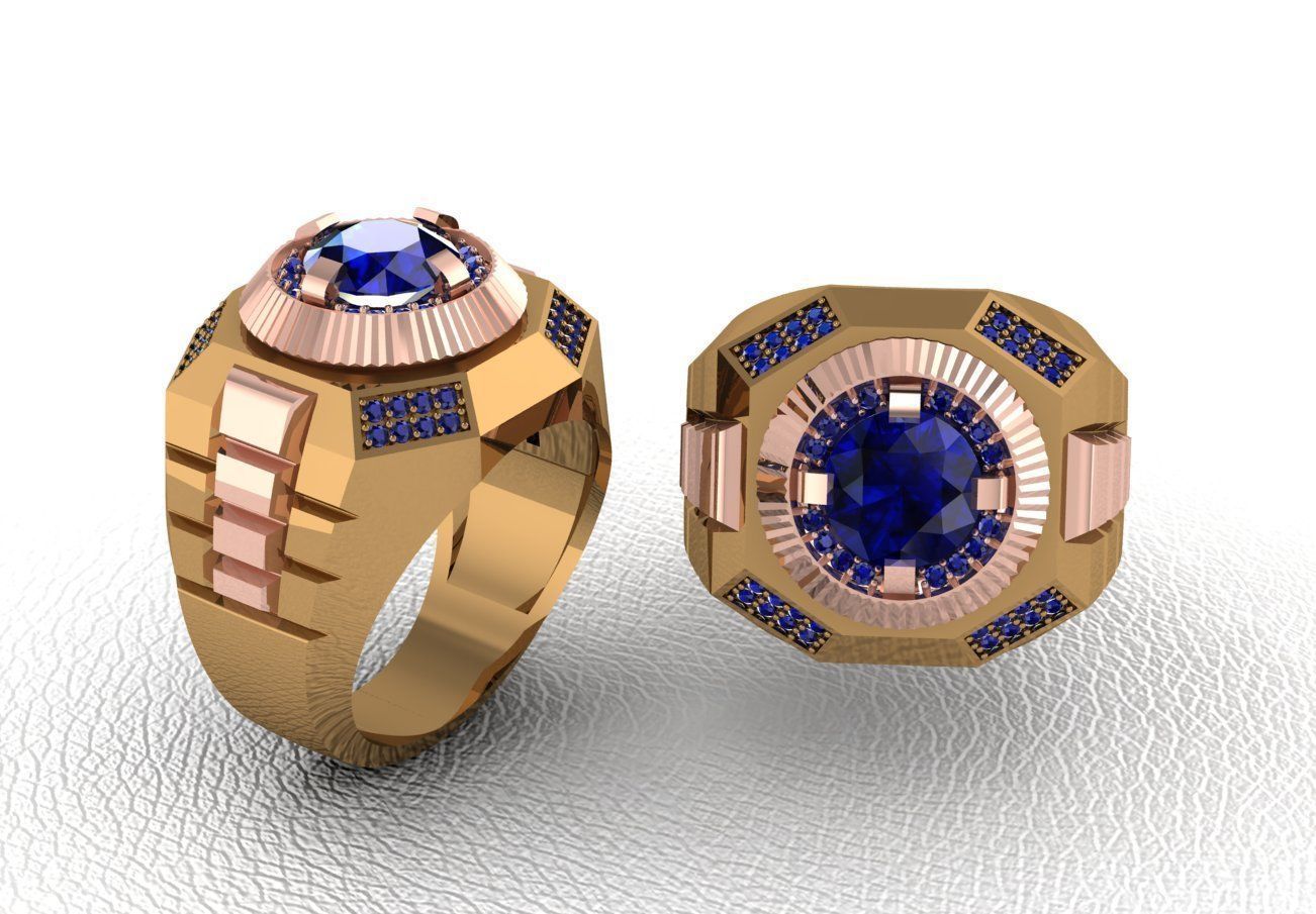 ring 50 pieces drawing 3d rihone drawing ring 3D print model_38