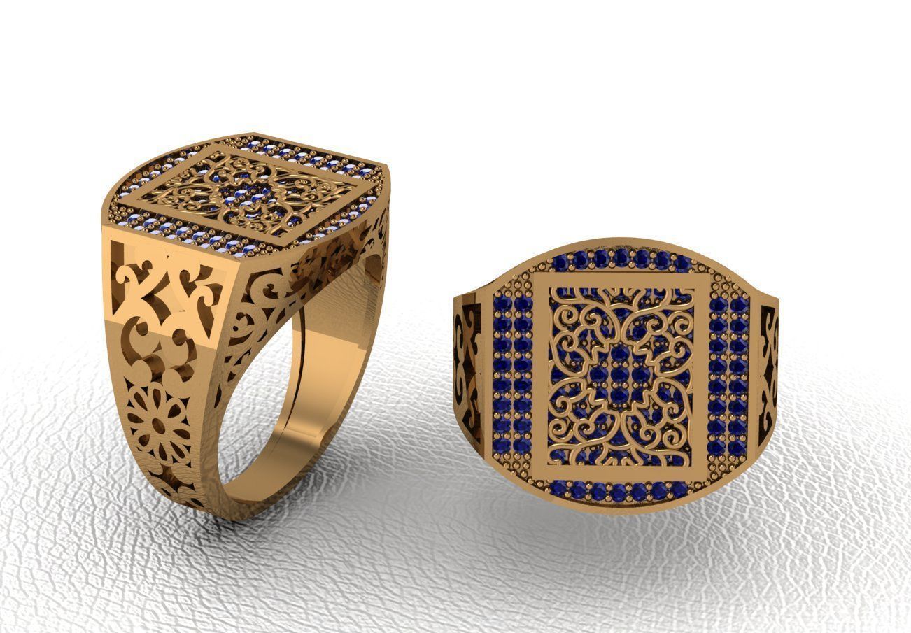 ring 50 pieces drawing 3d rihone drawing ring 3D print model_15