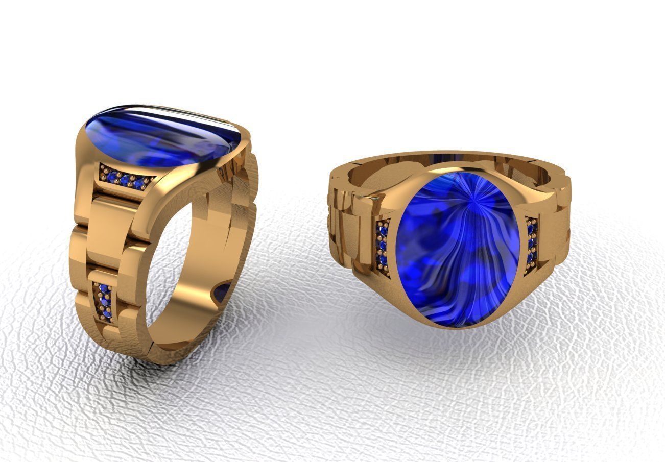 ring 50 pieces drawing 3d rihone drawing ring 3D print model_23