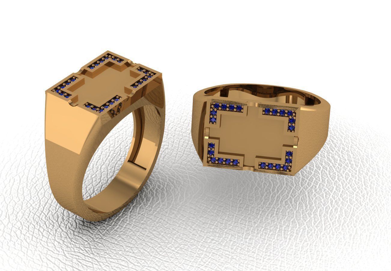 ring 50 pieces drawing 3d rihone drawing ring 3D print model_29