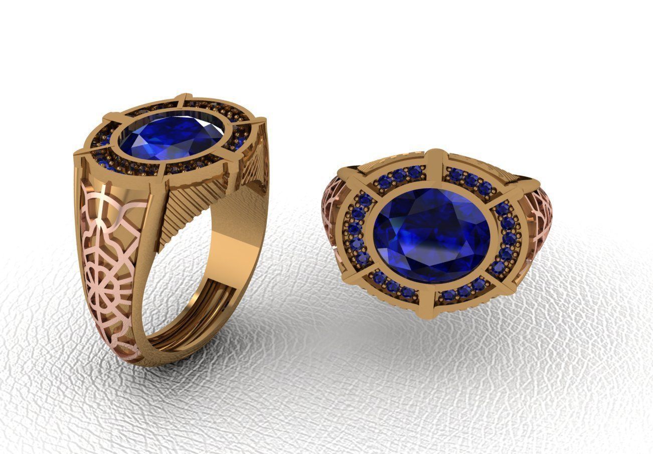 ring 50 pieces drawing 3d rihone drawing ring 3D print model_3