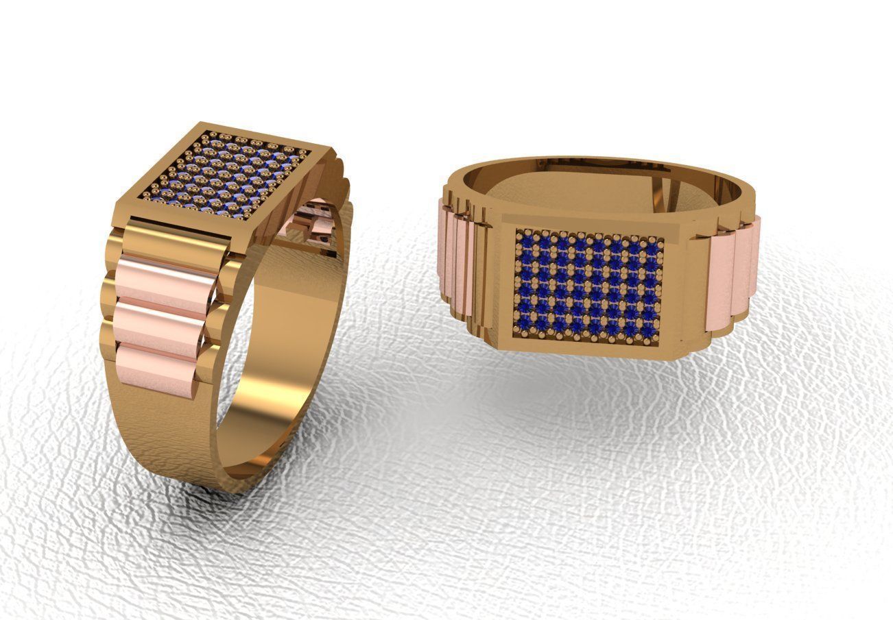 ring 50 pieces drawing 3d rihone drawing ring 3D print model_26