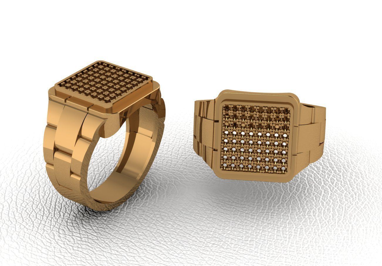 ring 50 pieces drawing 3d rihone drawing ring 3D print model_48