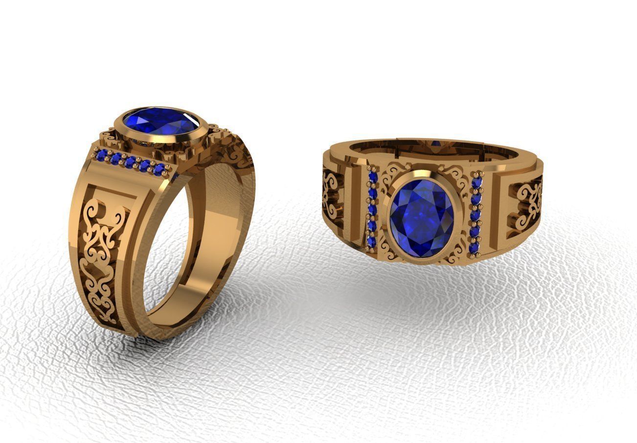 ring 50 pieces drawing 3d rihone drawing ring 3D print model_10