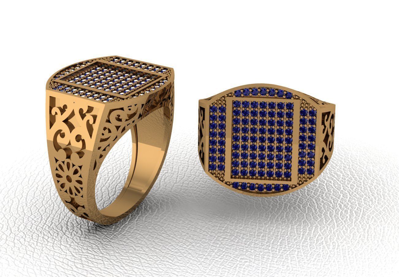 ring 50 pieces drawing 3d rihone drawing ring 3D print model_16